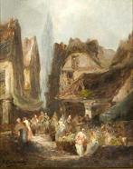 Paul Denarie (1859-1942) - Marktscene in Rouen