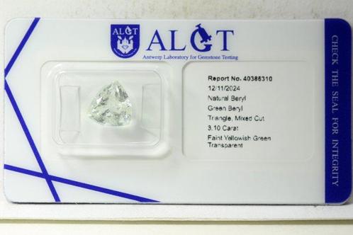 Beril - 3.10 ct - Antwerp Laboratory for Gemstone Testing, Sieraden, Tassen en Uiterlijk, Edelstenen