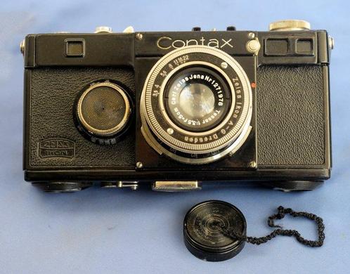 Contax 1b + Carl Zeiss Jena Tessar 3,5/5cm + original lens, Audio, Tv en Foto, Fotocamera's Analoog