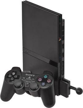 Playstation 2 Console Slim Zwart + Sony Controller, Spelcomputers en Games, Spelcomputers | Sony PlayStation 2, Zo goed als nieuw
