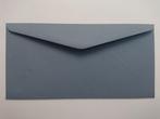 Envelop 11 x 22 cm Structuur Grijsblauw, Hobby en Vrije tijd, Verzenden, Nieuw