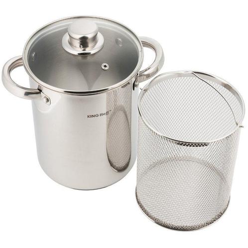 Kinghoff KH-3325 3-delige RVS asperge/pasta pan voor alle, Huis en Inrichting, Keuken | Potten en Pannen, Ophalen of Verzenden