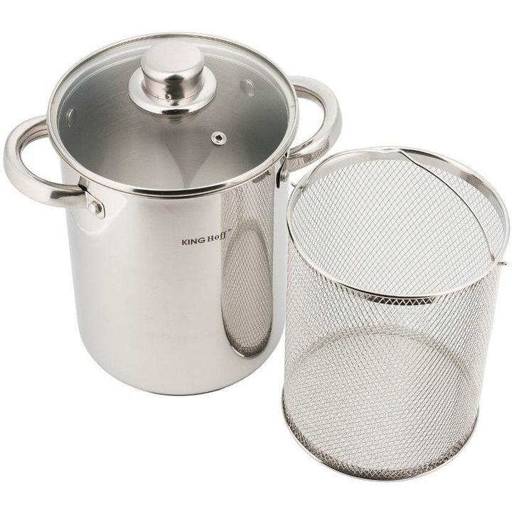Kinghoff KH-3325 3-delige RVS asperge/pasta pan voor alle, Huis en Inrichting, Keuken | Potten en Pannen, Ophalen of Verzenden