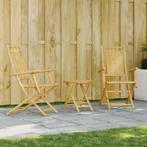 vidaXL 3-delige Bistroset bamboe, Tuin en Terras, Verzenden, Nieuw, Hout