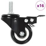 vidaXL Zwenkwielen 16 st met remmen 50 mm, Zakelijke goederen, Verzenden