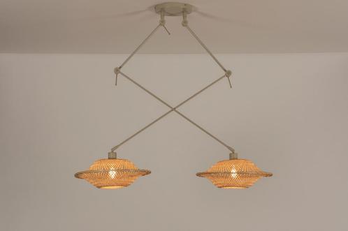 Rietveld Hanglampen - Bruin, Beige, Zand, Naturel - Metaal,, Huis en Inrichting, Lampen | Hanglampen, Verzenden
