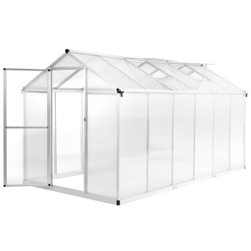 vidaXL Tuinkas 13,41 m³ 362x190x195 cm aluminium, Tuin en Terras, Kassen, Nieuw, Verzenden