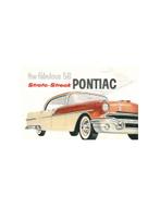 1956 PONTIAC STRATO-STREAK V8 PROGRAMMA BROCHURE ENGELS, Nieuw, Author