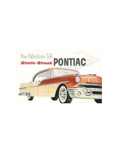 1956 PONTIAC STRATO-STREAK V8 PROGRAMMA BROCHURE ENGELS, Boeken, Auto's | Folders en Tijdschriften