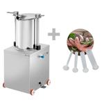 GGM Gastro | Hydraulische worstvuller - 50 liter - 560 Watt, Verzenden, Nieuw in verpakking, RVS Meubilair