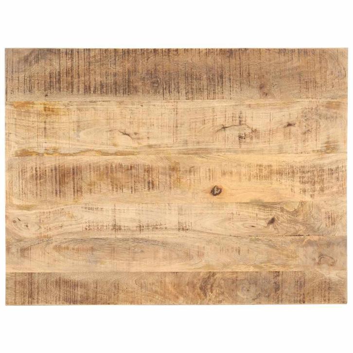 vidaXL Tafelblad 25-27 mm 80x60 cm massief mangohout, Huis en Inrichting, Tafels | Eettafels, Nieuw, Verzenden