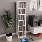 vidaXL Cd-kast 21x20x88 cm bewerkt hout hoogglans wit, Huis en Inrichting, Verzenden, Nieuw