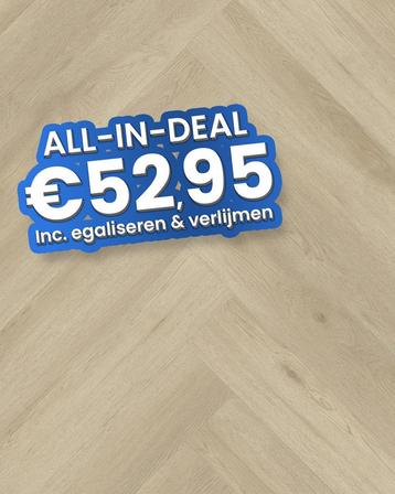 -21% | Actie vloer Plak PVC Visgraat Licht eiken - OP = OP! beschikbaar voor biedingen