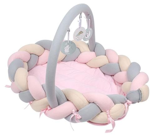 Sevibaby Roze 3-in-1 Braided Bedbumper en Babynest 521-2, Kinderen en Baby's, Kinderkamer | Beddengoed, Nieuw, Verzenden