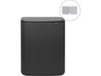 Brabantia Bo Touch Bin Prullenbak - 2 x 30 liter - Mineral, Huis en Inrichting, Verzenden, Zo goed als nieuw