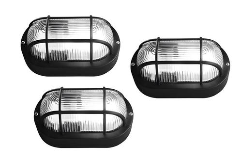 Set van 3 bullseye (bulleye) lampen (zwart, E27, industriël, Doe-het-zelf en Verbouw, Gereedschap | Handgereedschap, Nieuw, Ophalen of Verzenden