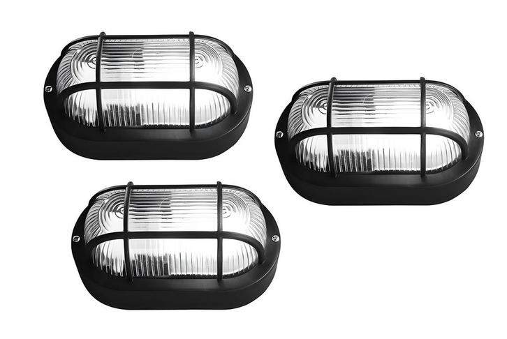 Set van 3 bullseye (bulleye) lampen (zwart, E27, industriël, Doe-het-zelf en Verbouw, Gereedschap | Handgereedschap, Nieuw, Ophalen of Verzenden