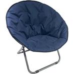 Campingstoel - vouwstoel - stof - 82x68x79cm - navy blauw, Caravans en Kamperen, Kampeermeubelen, Ophalen of Verzenden, Nieuw