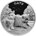 Fiji Cats 1 oz 2024 (10.000 oplage), Postzegels en Munten, Munten | Oceanië, Zilver, Losse munt, Verzenden