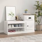 vidaXL Schoenenkast 100x42x60 cm bewerkt hout hoogglans wit, Verzenden, Nieuw