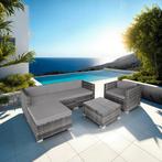 Wicker zitgroep Milaan - grijs, Tuin en Terras, Verzenden, Nieuw
