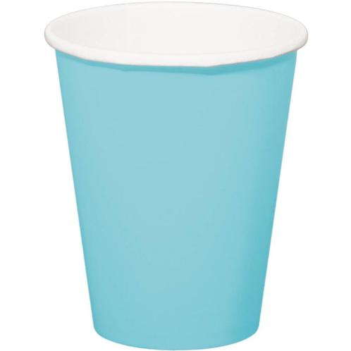 Lichtblauwe Bekers Karton 350ml 8st, Hobby en Vrije tijd, Feestartikelen, Nieuw, Verzenden