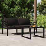 vidaXL 3-delige Loungeset met kussens aluminium, Tuin en Terras, Tuinsets en Loungesets, Verzenden, Nieuw, Aluminium, Loungeset