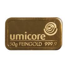 50 gram goudbaar Umicore, Postzegels en Munten, Edelmetalen en Baren, Goud, Verzenden