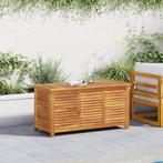 Tuinbox met jaloezien 113x50x56 cm massief acaciahout, Verzenden, Nieuw