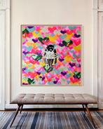 Timo Wedell - Kursive bunte Liebe Like Banksy - XL · No, Antiek en Kunst