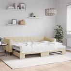 vidaXL Slaapbank met onderschuifbed 80x200 cm stof, Eenpersoons, Verzenden, Nieuw, 80 cm