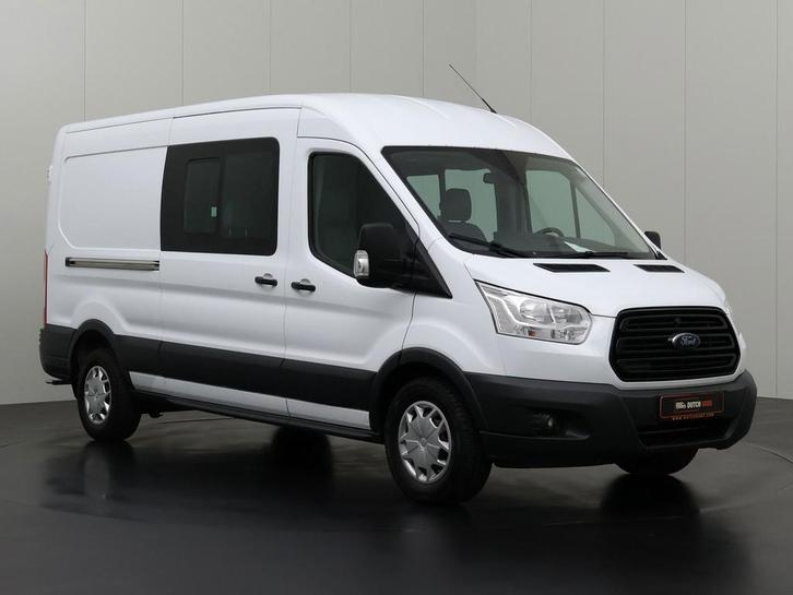Ford Transit 2.0TDCi 130PK L3H2 Dubbele Cabine 7-Persoons, Auto's, Bestelauto's, Dealer onderhouden, Lease, Overige kleuren, Handgeschakeld