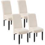 Eetkamerstoel, ergonomisch, massief hardhout - crème, Set va, Huis en Inrichting, Stoelen, Verzenden, Nieuw