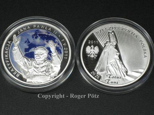 Polen 20 Zloty 2011 Seligsprechung Johannes Paul Ii zilve..., Postzegels en Munten, Munten | Europa | Niet-Euromunten, Verzenden