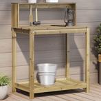 vidaXL Oppottafel met schappen 82,5x50x109,5 cm, Verzenden, Nieuw