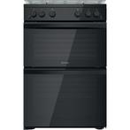 Indesit Id67g0mmb Gasfornuis 60cm Zwart Dubbele oven A+, Witgoed en Apparatuur, Fornuizen, Tussenbouw, Nieuw, Energieklasse A of zuiniger