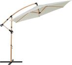 2dekans | Zwevende / Hangende Parasol - Creme - 300 cm breed, Tuin en Terras, Ophalen of Verzenden, Zo goed als nieuw