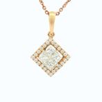 Ketting met hanger - 18 karaat Roségoud - 0.53ct. tw., Sieraden, Tassen en Uiterlijk, Antieke sieraden