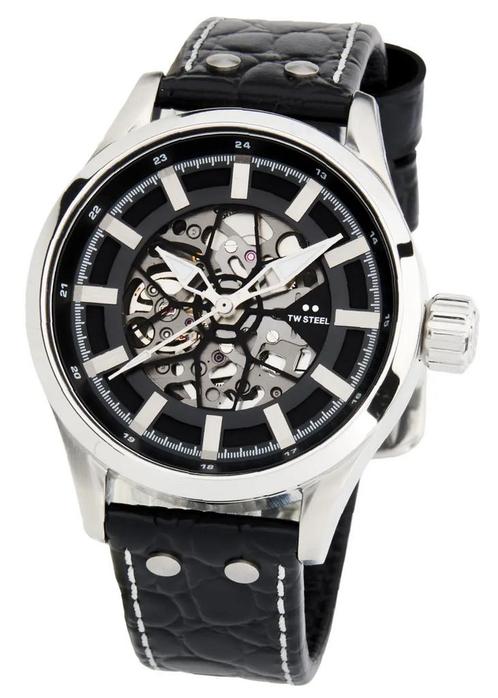 TW Steel VS130 Volante Skeleton horloge 45 mm, Sieraden, Tassen en Uiterlijk, Horloges | Heren, Polshorloge, Nieuw, Overige merken