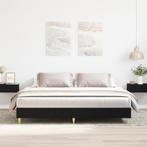 vidaXL Bed Frame Zwart Eiken 180x200 cm Geëngineerd Hout, Eenpersoons, Verzenden, Zwart, Nieuw
