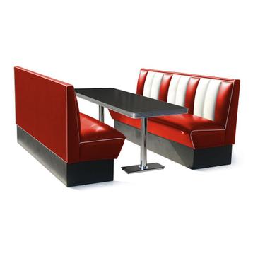 Classic Diner Retro Bel Air Set 2 x Bank 180 cm en tafel beschikbaar voor biedingen