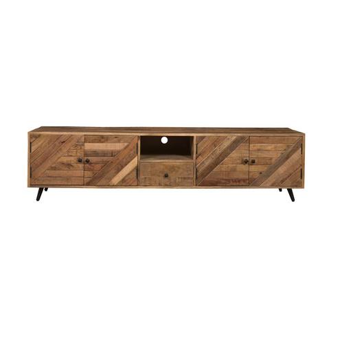 Tv-meubel Mangohout Fiona 200 cm, Huis en Inrichting, Kasten | Televisiemeubels, Nieuw, Overige houtsoorten, Verzenden
