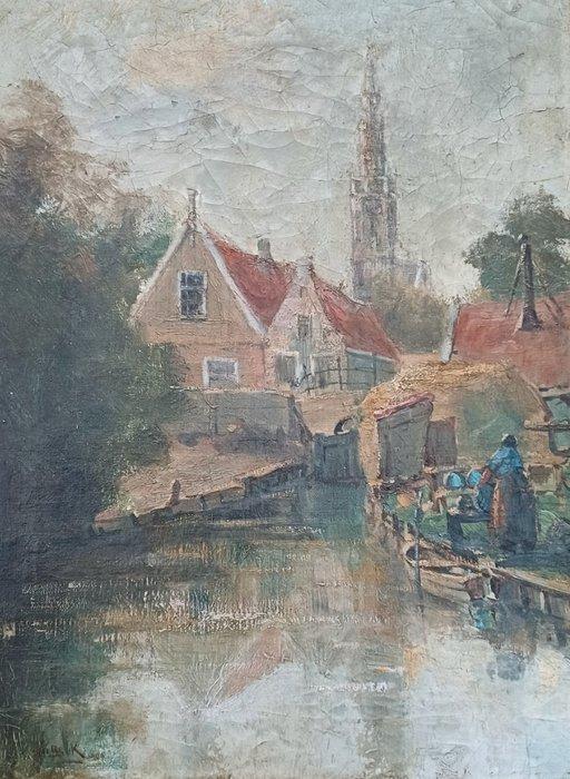 Anthonie Beek (1869-1951) - Edam, Antiek en Kunst, Kunst | Schilderijen | Klassiek