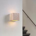 Vierkante Natuursteen Wandlamp – Waterdichte Buitenlamp, Huis en Inrichting, Lampen | Wandlampen, Verzenden, Nieuw
