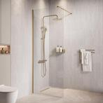 Douchewand Florida 60 x 200 cm Goud – Inloopdouche 8 mm, Doe-het-zelf en Verbouw, Sanitair, Verzenden, Nieuw, Douche