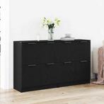 vidaXL Sidetable Zwart eiken 180 x 30 x 70 cm Bewerkt hout, Minder dan 50 cm, Verzenden, Nieuw, Minder dan 100 cm
