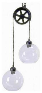 Glazen hanglamp van Lumineo met katrol, 77,5 cm, Nieuw, Overige materialen, Verzenden
