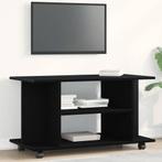 vidaXL TV-meubel met wielen Zwarte eik 80x40x45 cm, Verzenden, Nieuw, Overige houtsoorten
