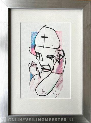 Stifttekening De Paus, Herman Brood (1946 - 2001) , 199 beschikbaar voor biedingen
