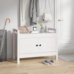 vidaXL Halbankje 80x40x60 cm massief grenenhout wit, Huis en Inrichting, Banken | Voetenbanken en Poefen, Verzenden, Nieuw